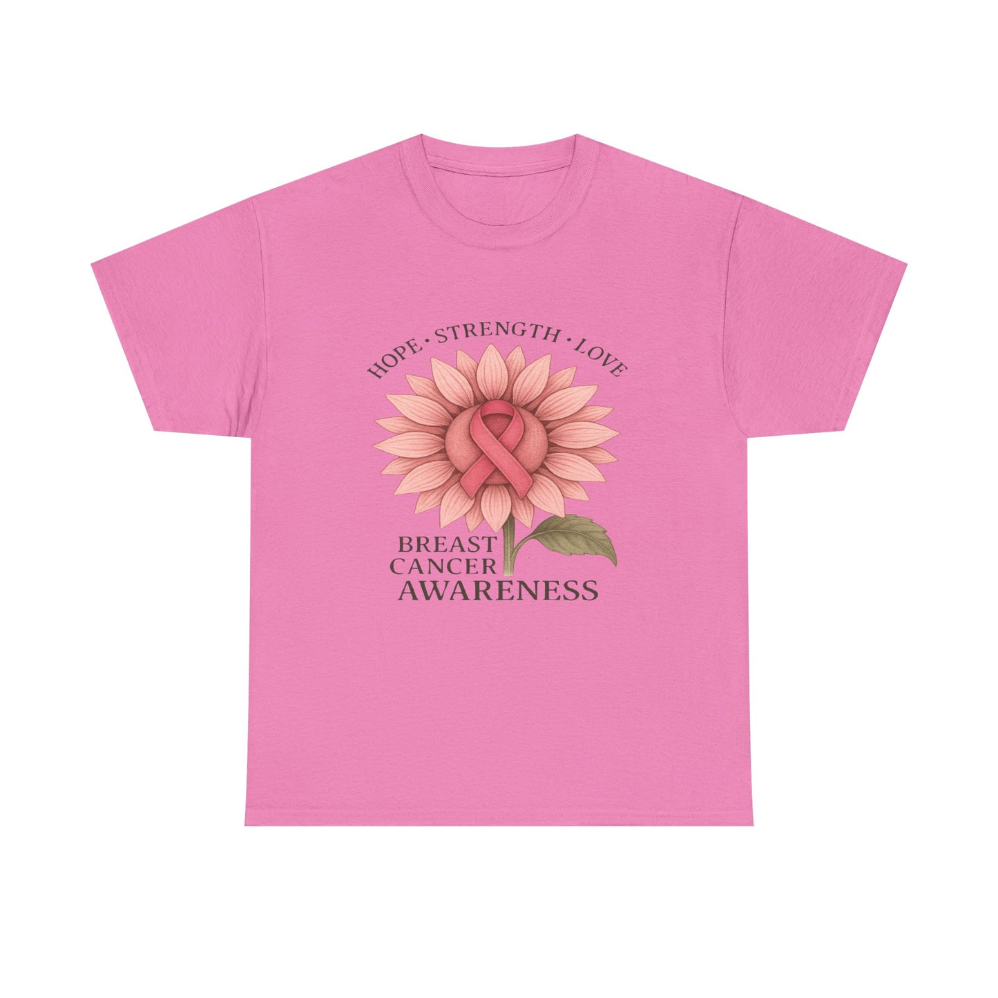 Hope Flower Breast Cancer Awareness Tee