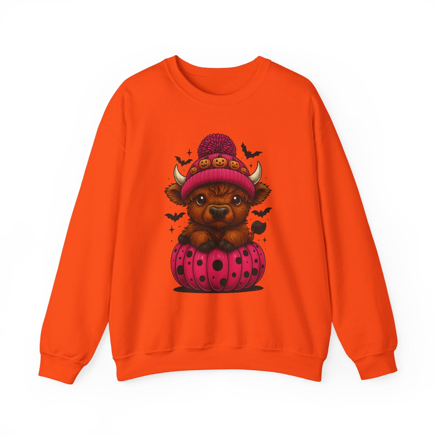 Highland Cow Halloween Sweatshirt - Cute Fall Vibes