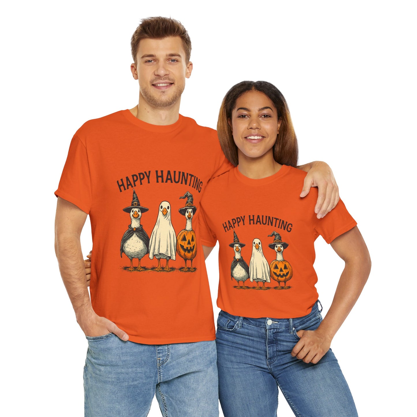 Happy Haunting Geese Halloween Tee