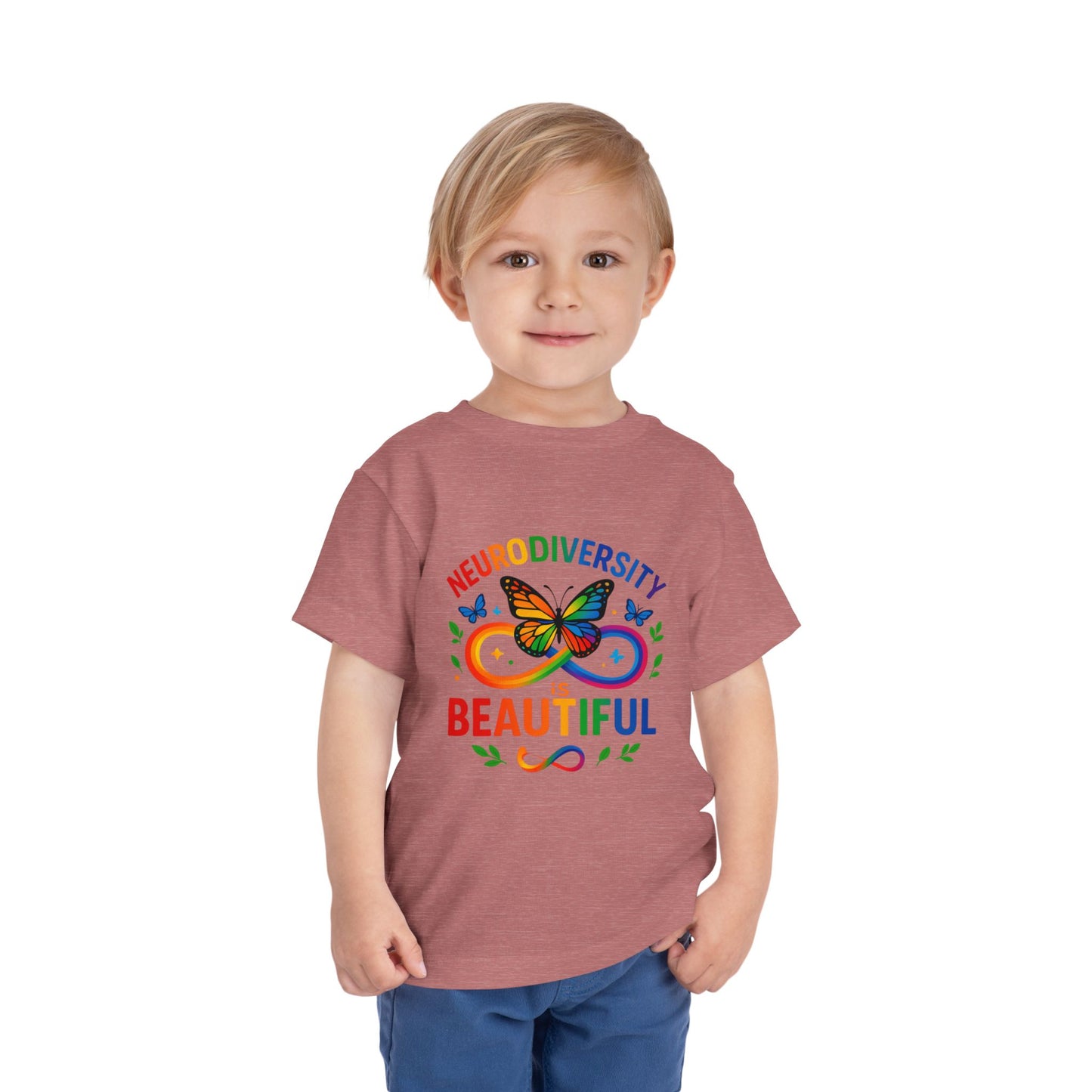 Toddler T-Shirt Colorful Butterfly Rainbow Infinity Symbol Acceptance Shirt