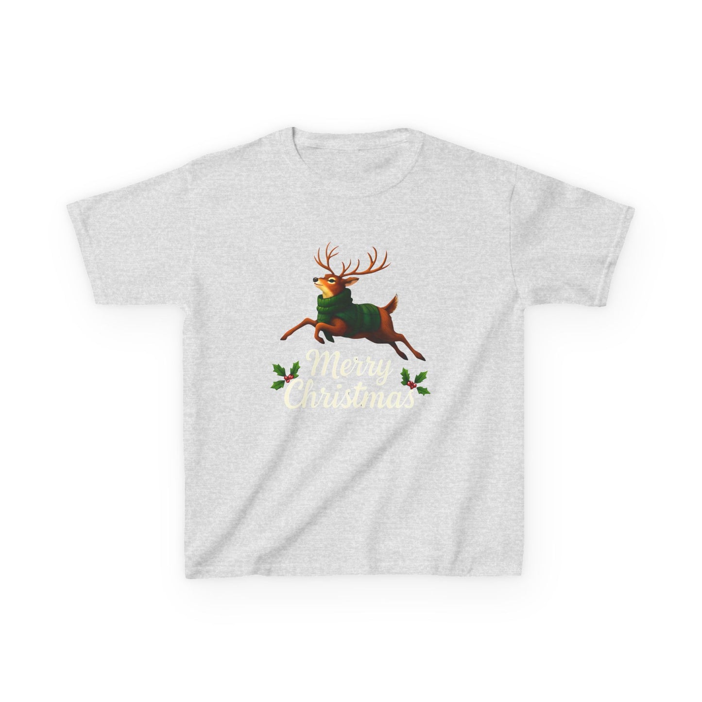 Merry Christmas Reindeer Kids Tee - Festive Dino Style