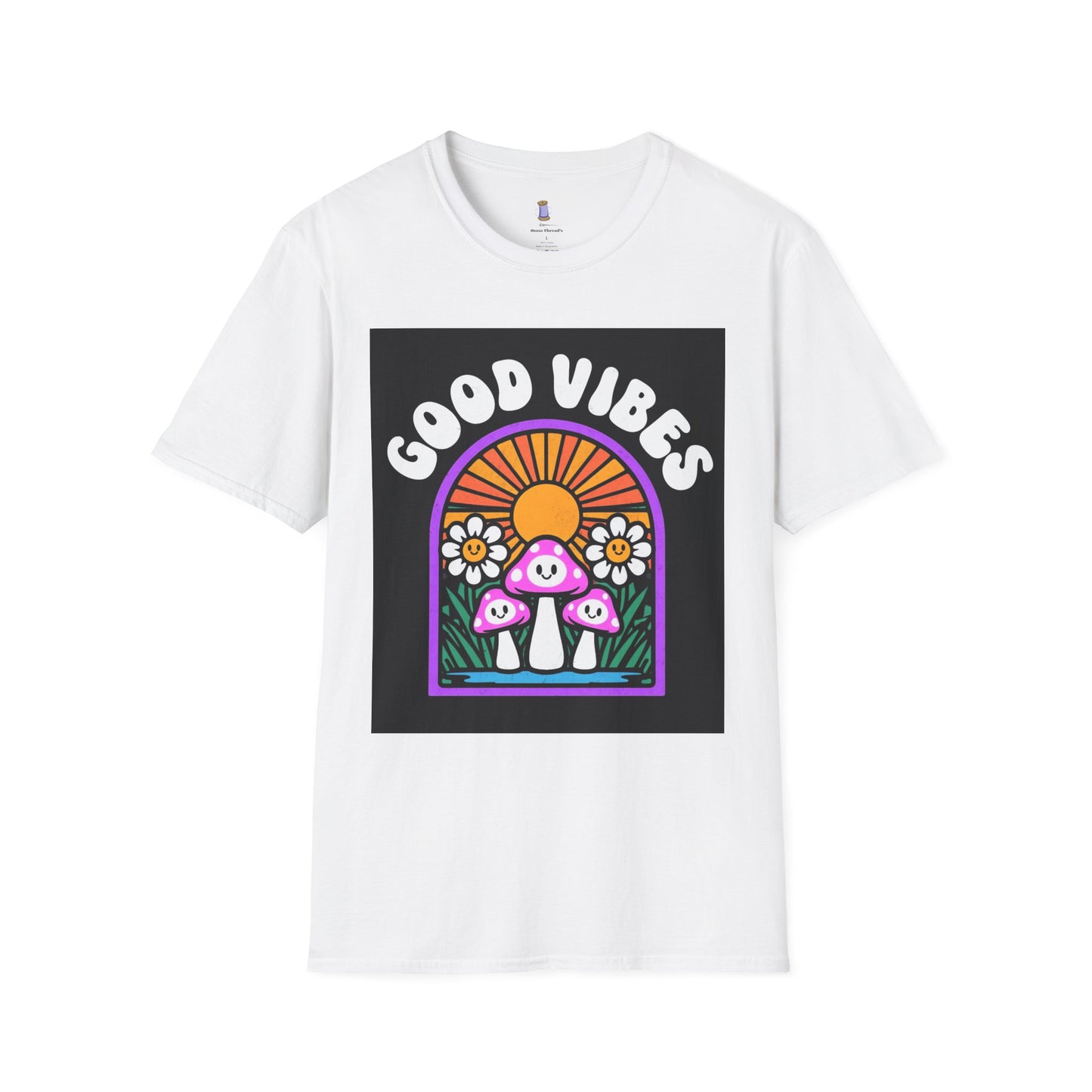 Good Vibes Unisex Softstyle T-Shirt, Fun Graphic Tee, Summer Vibe Shirt, Gift for Friends, Eco-Friendly Fashion