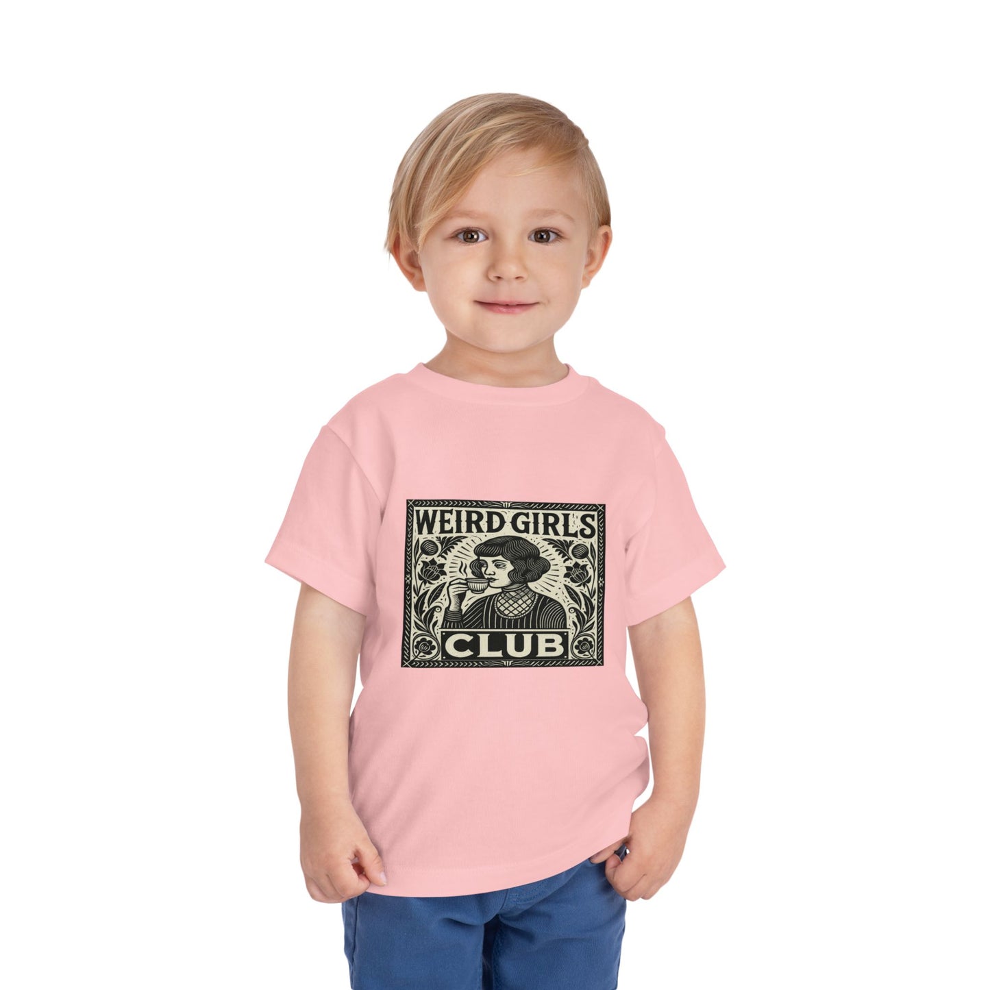 Weird Girls Club Tee - Vintage Linocut Christmas