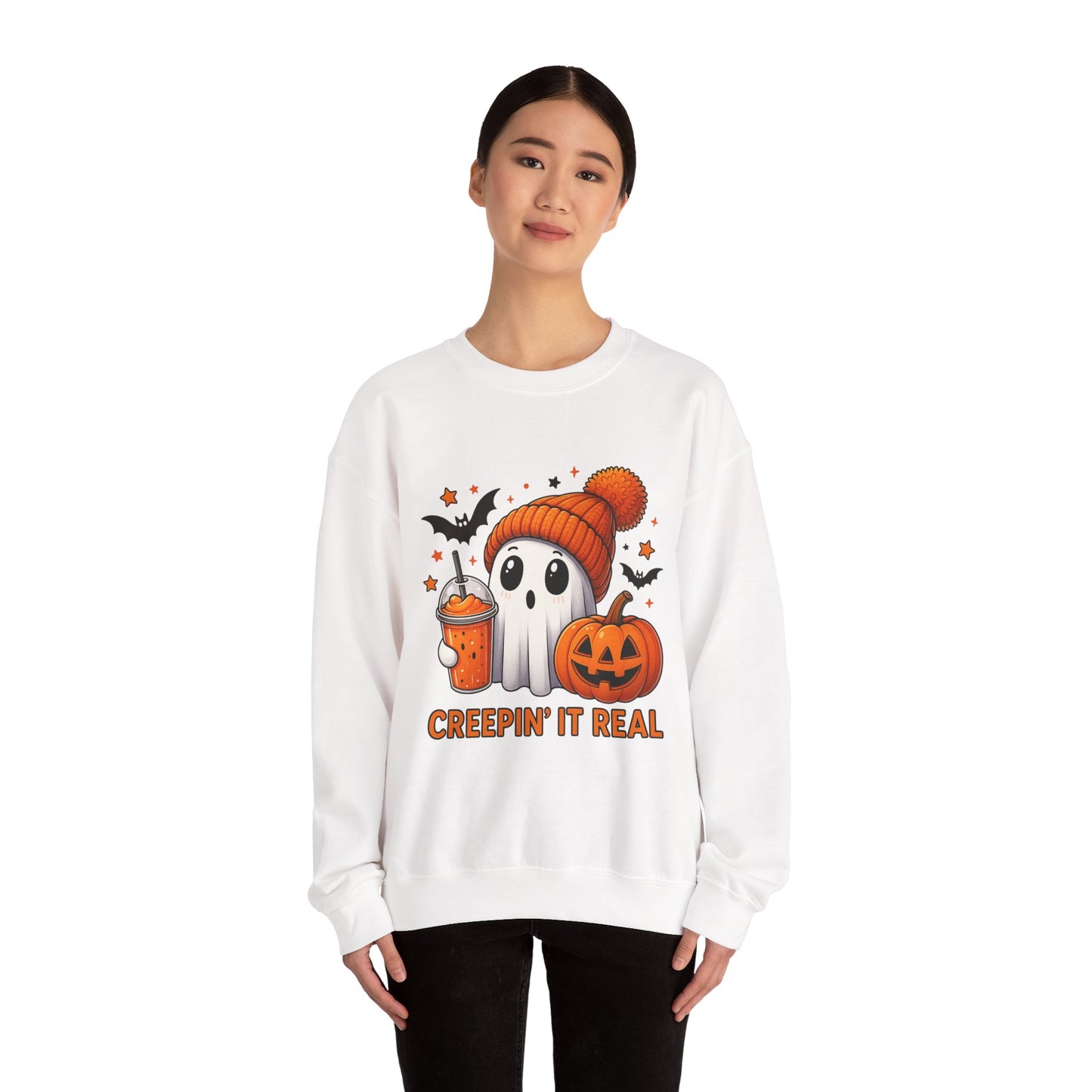 Creepin' It Real Ghost Halloween Sweatshirt