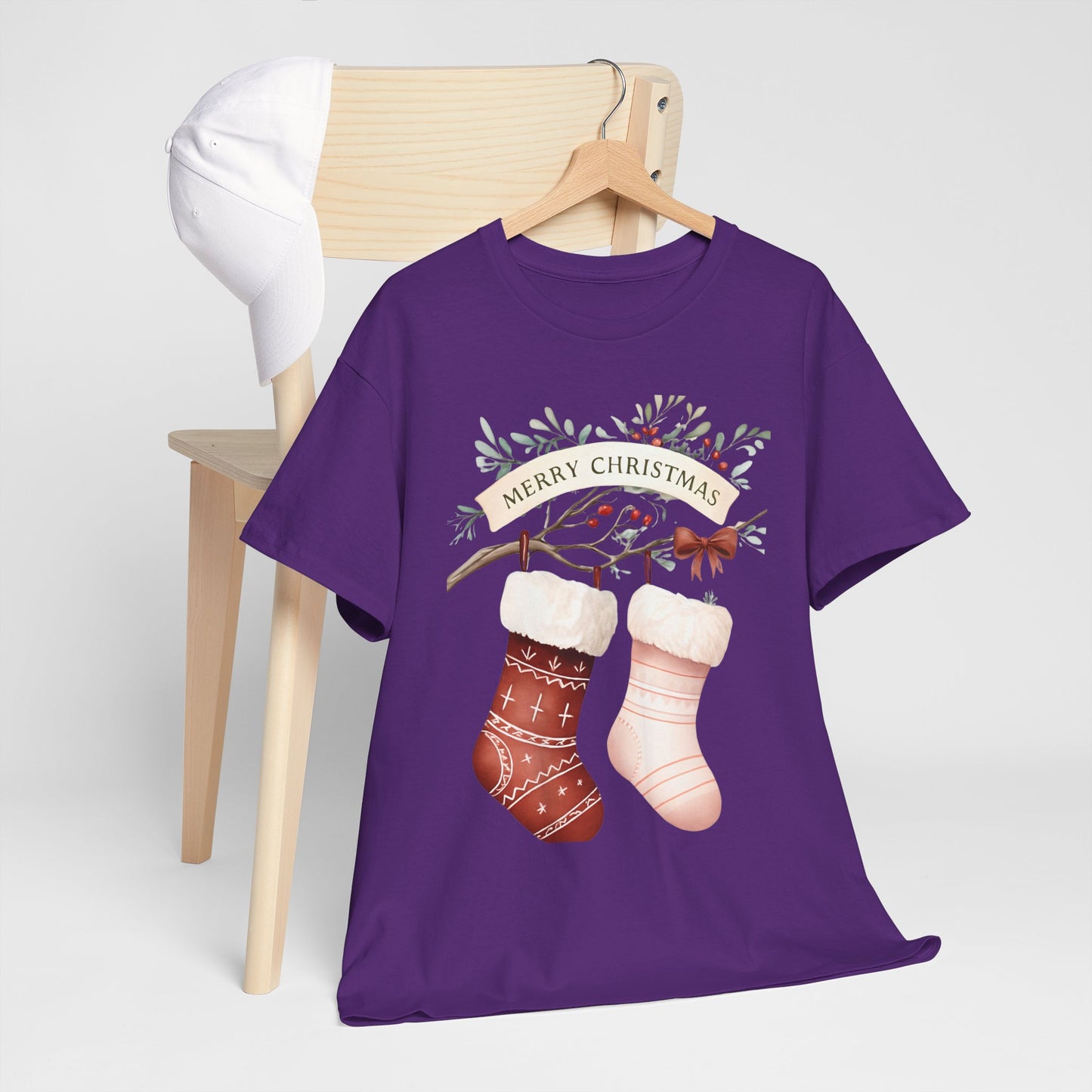 Watercolor Christmas Stocking Tee - Hope & Love