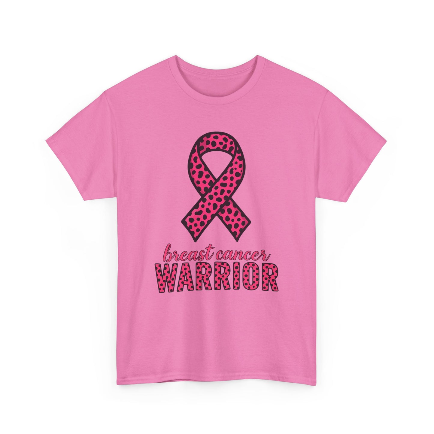 Pink Leopard Ribbon Breast Cancer Awareness Tee
