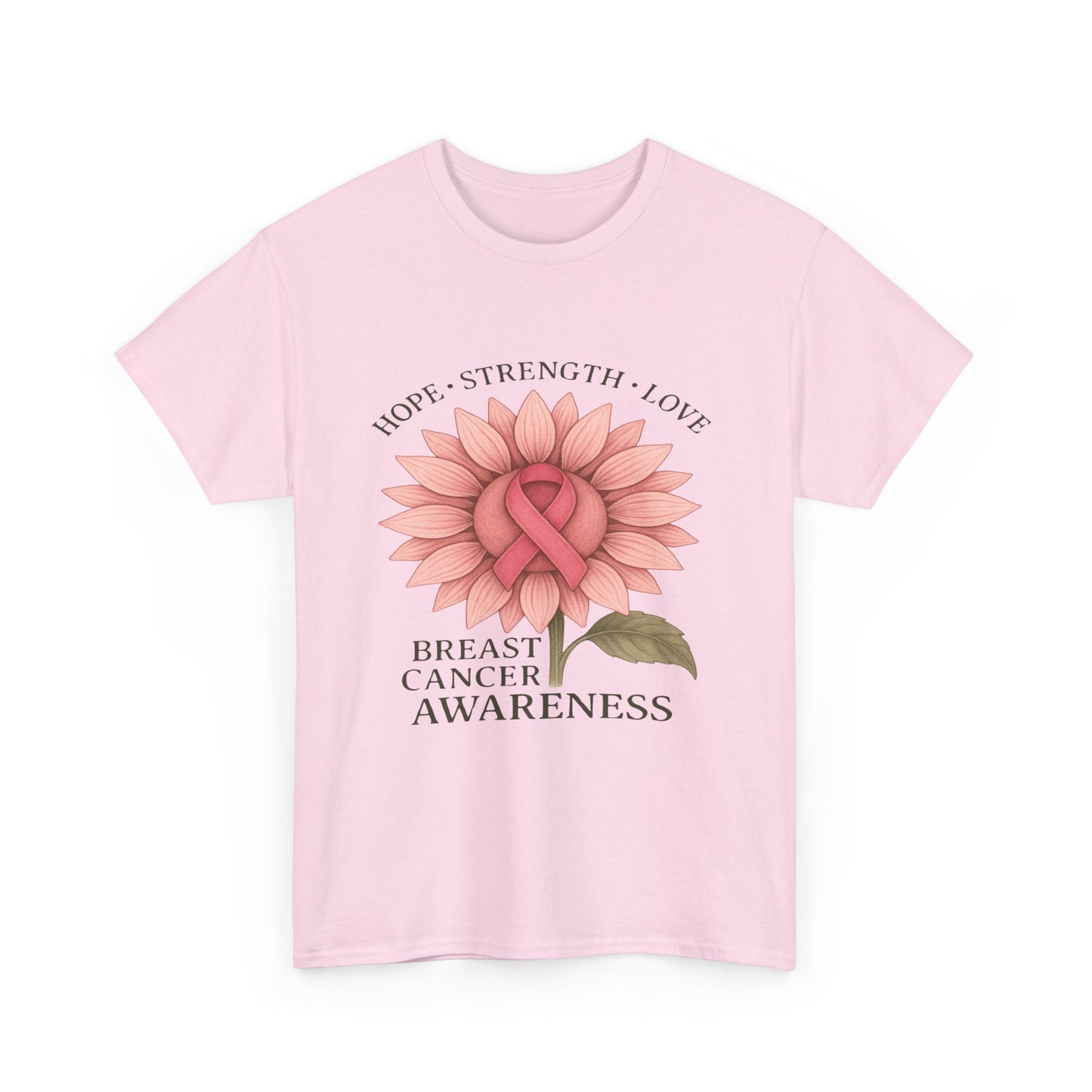 Hope Flower Breast Cancer Awareness Tee