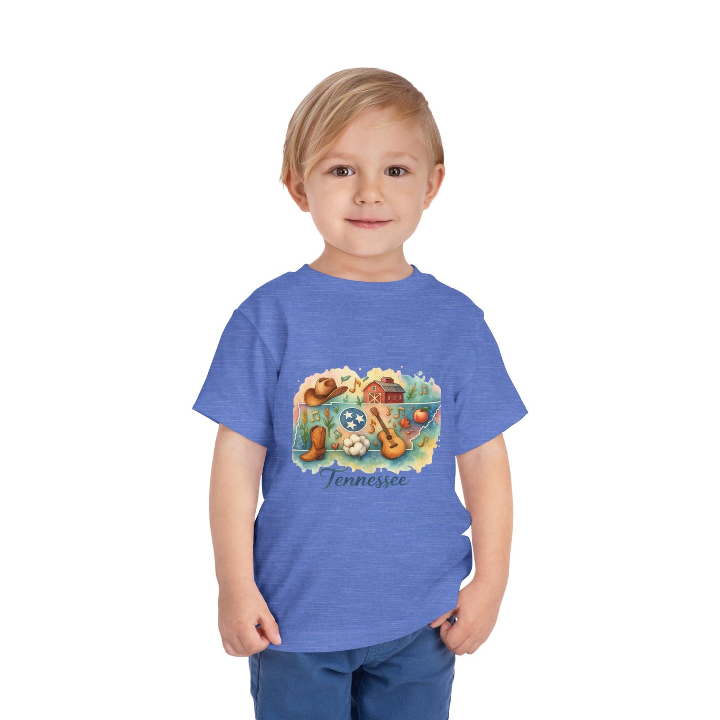 Toddler Tee Tennessee Watercolor Illustration