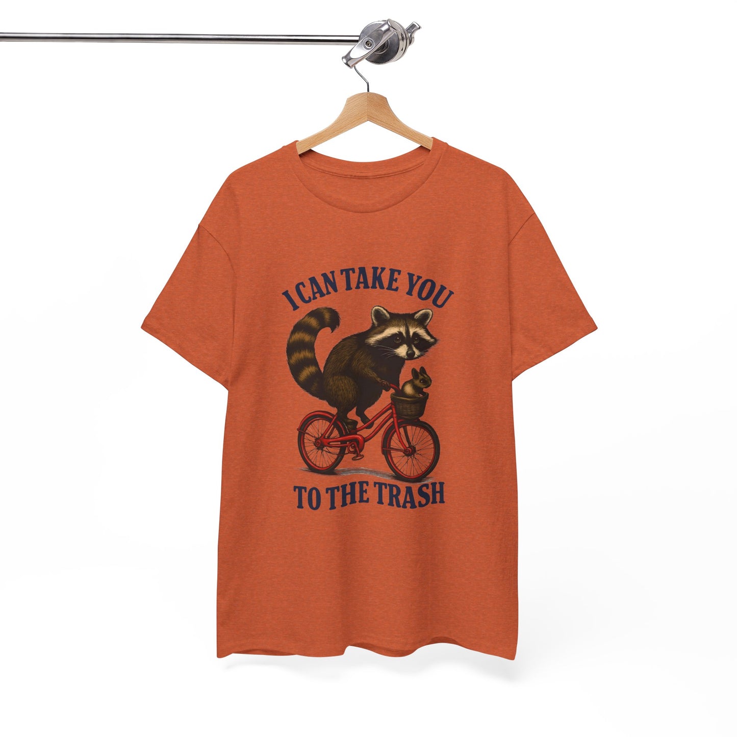 Cotton Tee Vintage Raccoon Bicycle Graphic Shirt