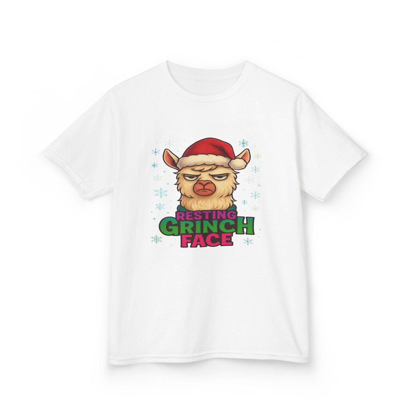 Grumpy Llama Christmas Tee - Resting Grinch Face