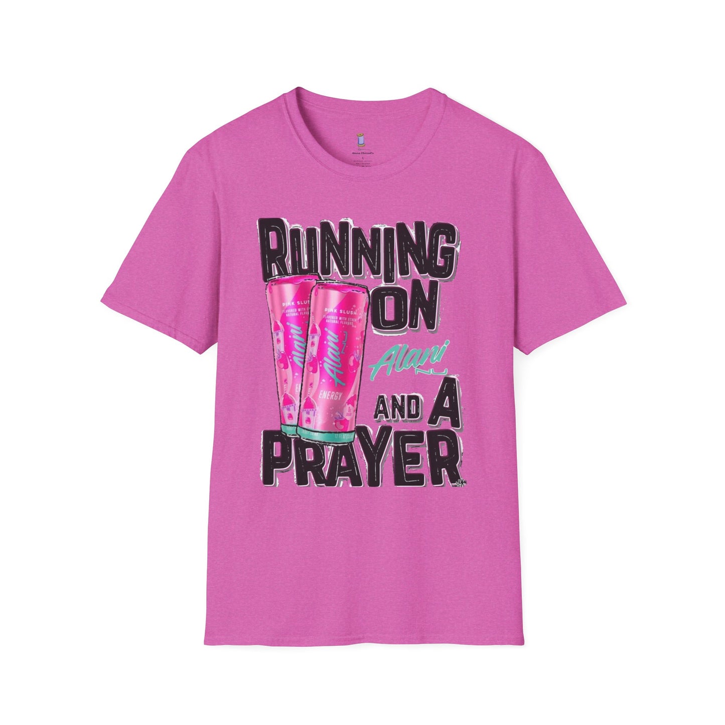 Running on a Prayer T-Shirt, Unisex Graphic Tee, Fun Casual Wear, Gift for Friends, Everyday Style, Faith-Inspired Apparel