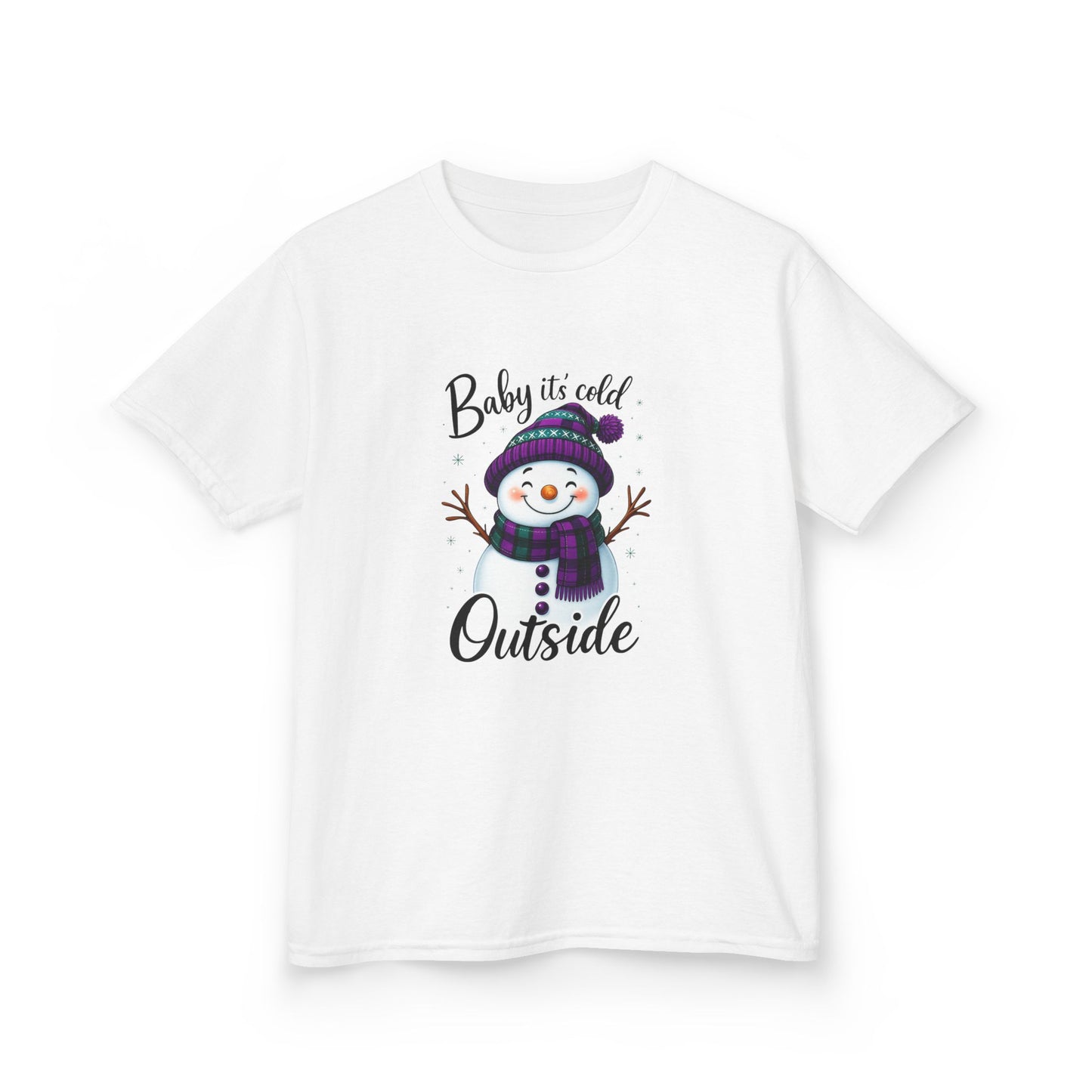 Baby It's Cold Outside Snowman Kids Christmas Tee