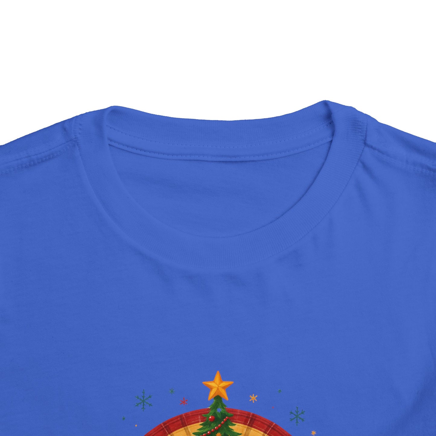 Merry Christmas Plaid Rainbow Tree Toddler Tee