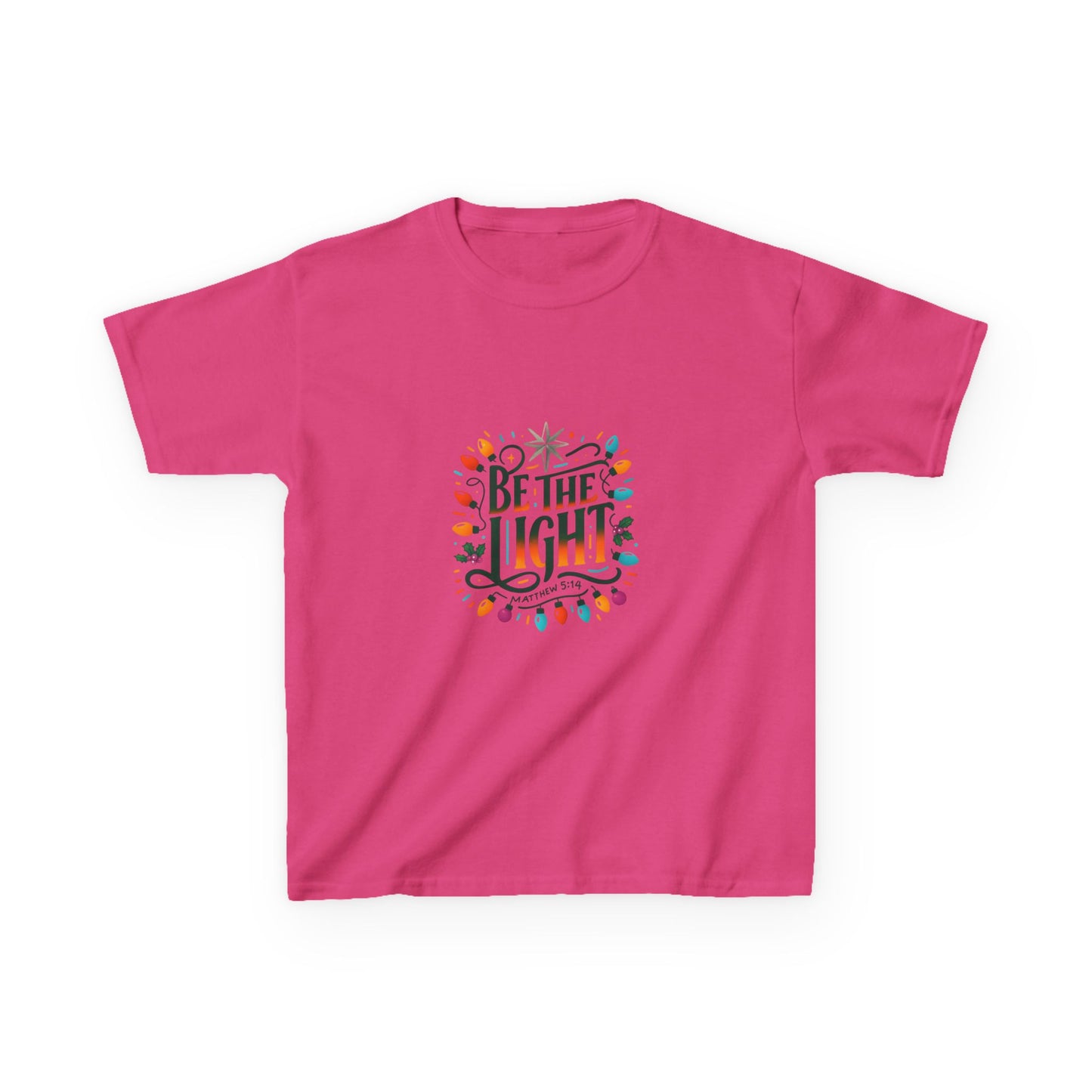 Be the Light Christmas Dinosaur Kids Tee