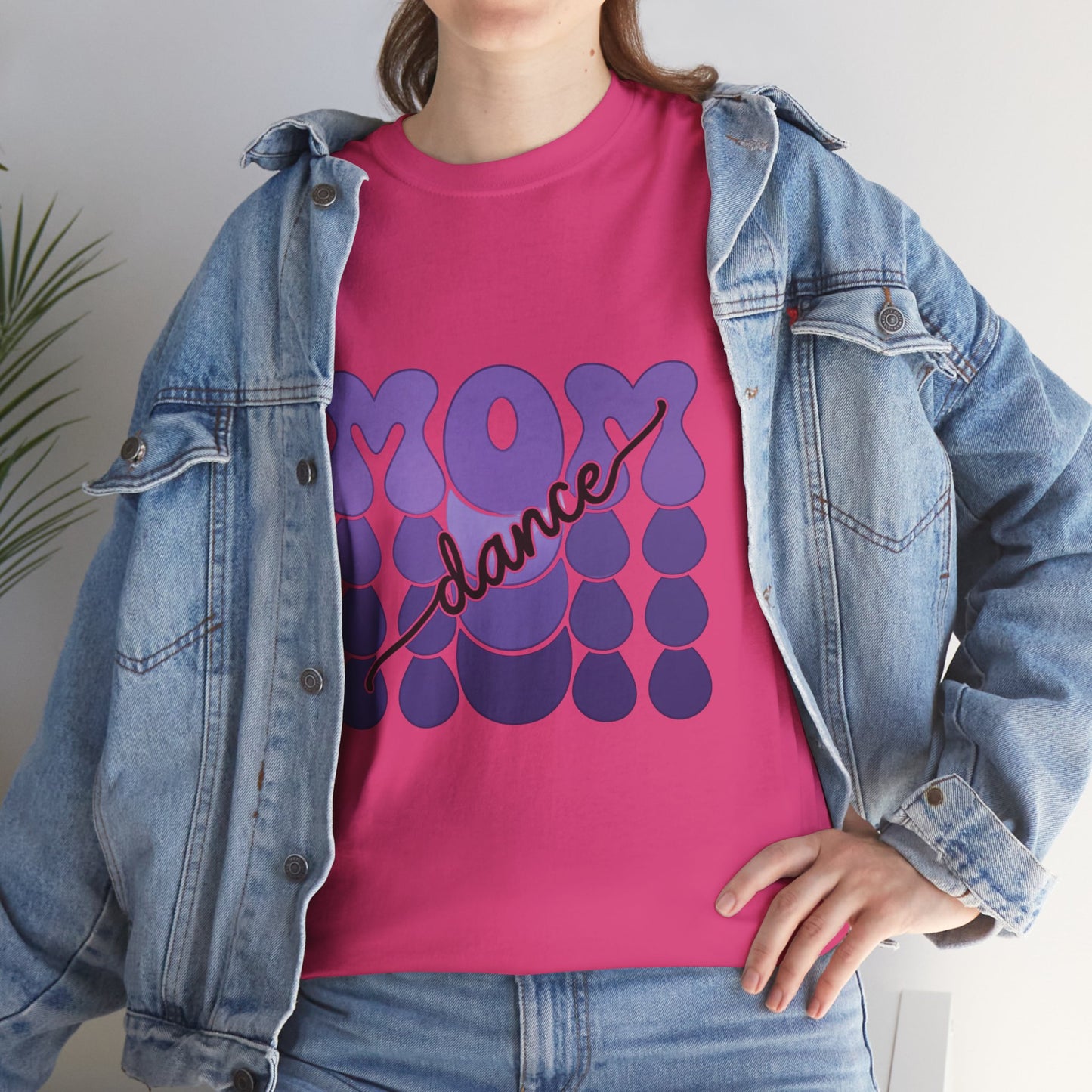 MOM Dance – Purple Letter Stage Spirit Tee
