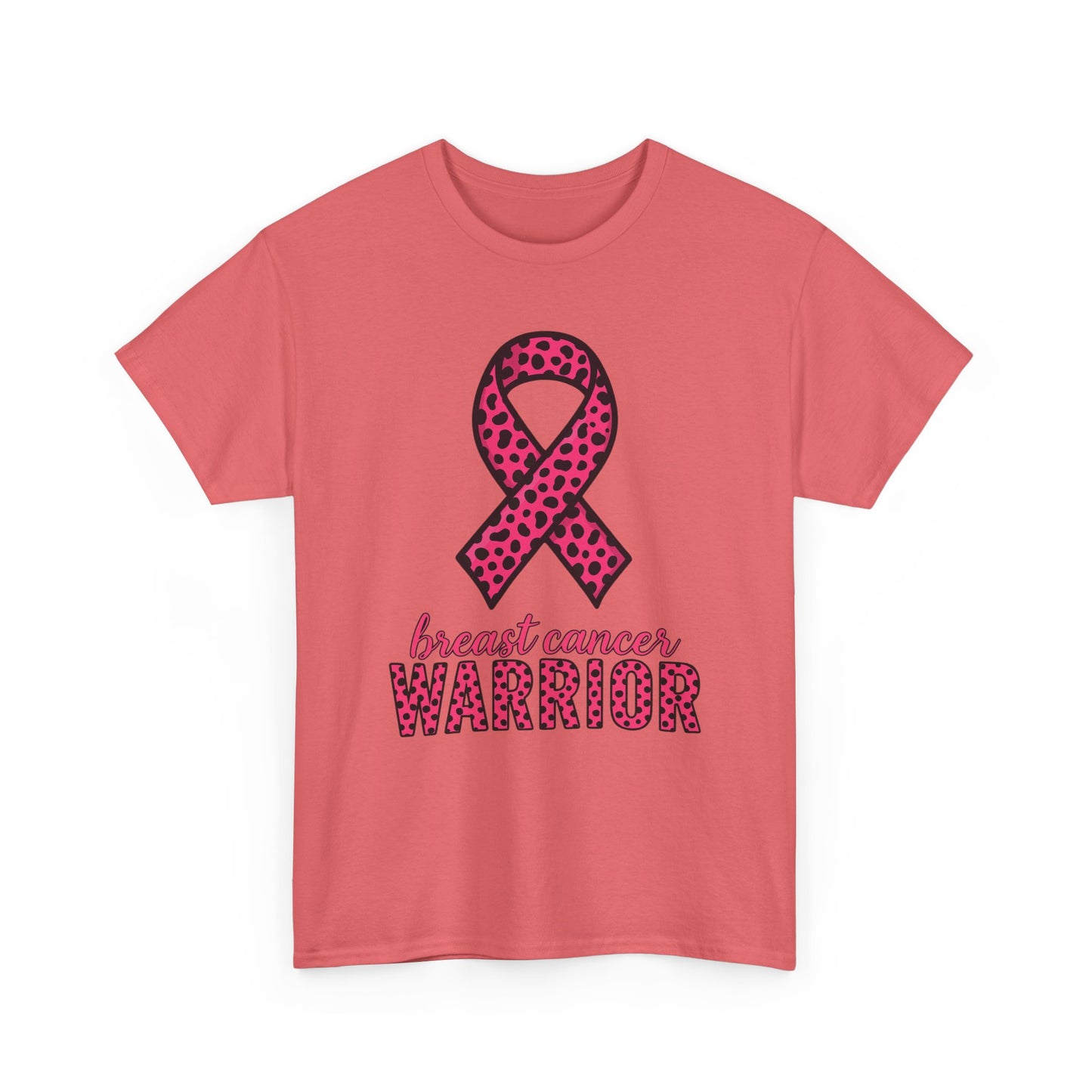 Pink Leopard Ribbon Breast Cancer Awareness Tee