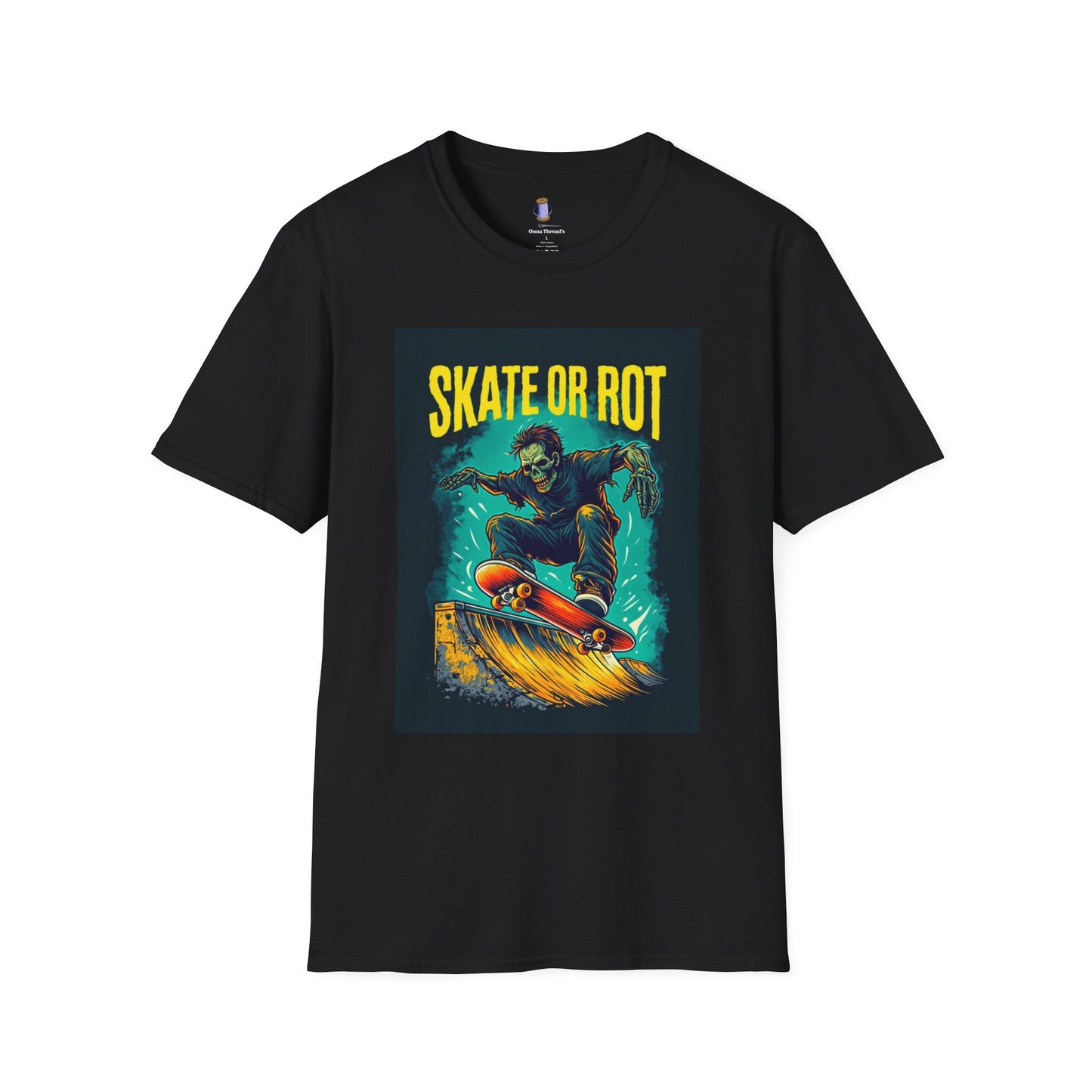 Skate or Rot Unisex Softstyle T-Shirt - Perfect for Skate Lovers, Casual Wear, Gift for Birthdays, Skateboarding Events, Summer Days