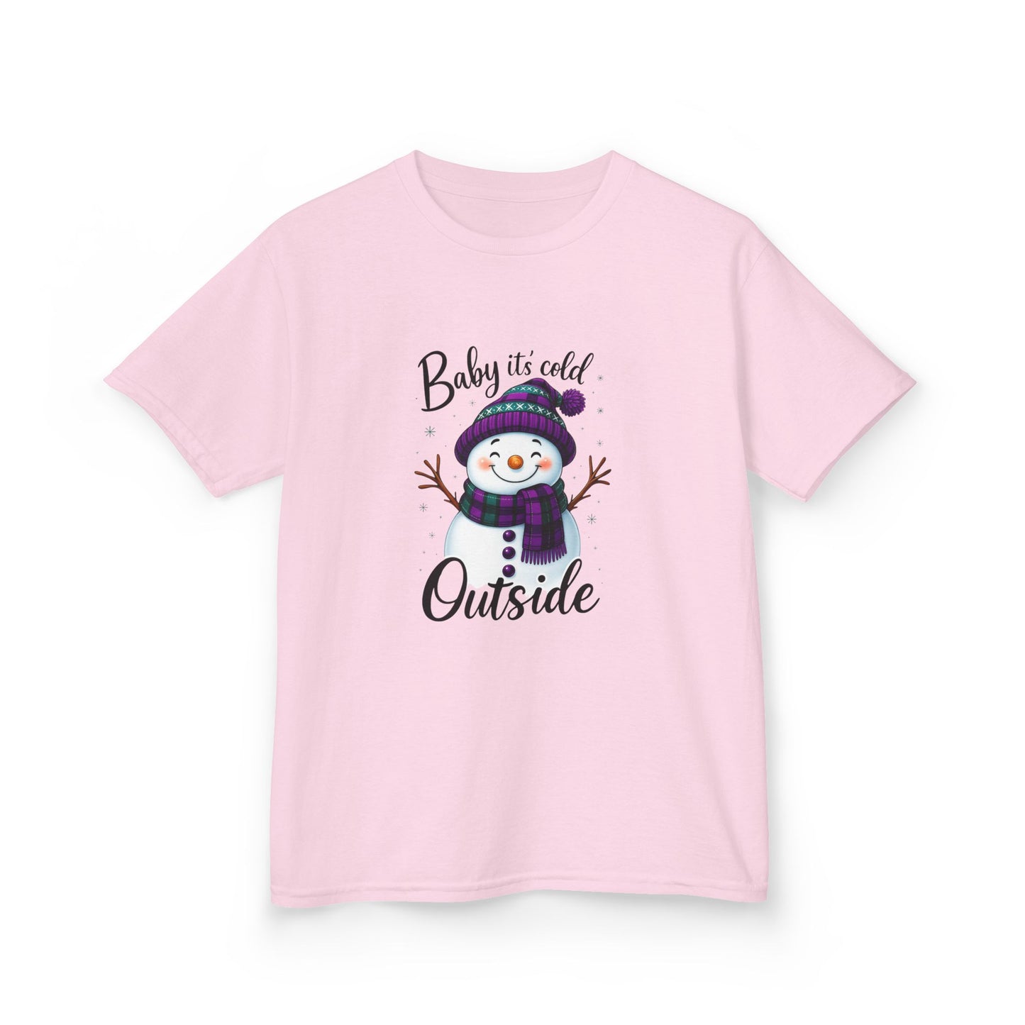 Baby It's Cold Outside Snowman Kids Christmas Tee