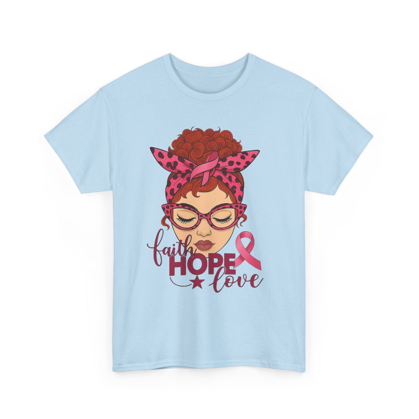 Hope, Faith & Love: Pink Ribbon Awareness Tee