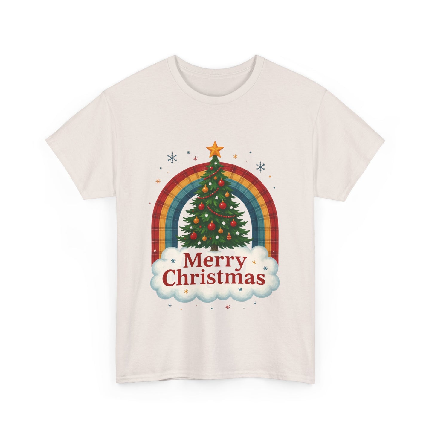 Christmas Rainbow Unisex Tee - Merry Christmas Tree