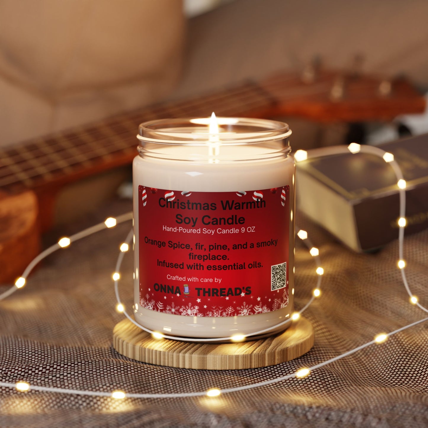 Christmas Warmth Scented Soy Candle, Cozy Home Decor, Holiday Gift, Relaxation Aromatherapy, Festive Atmosphere, Hand-Poured