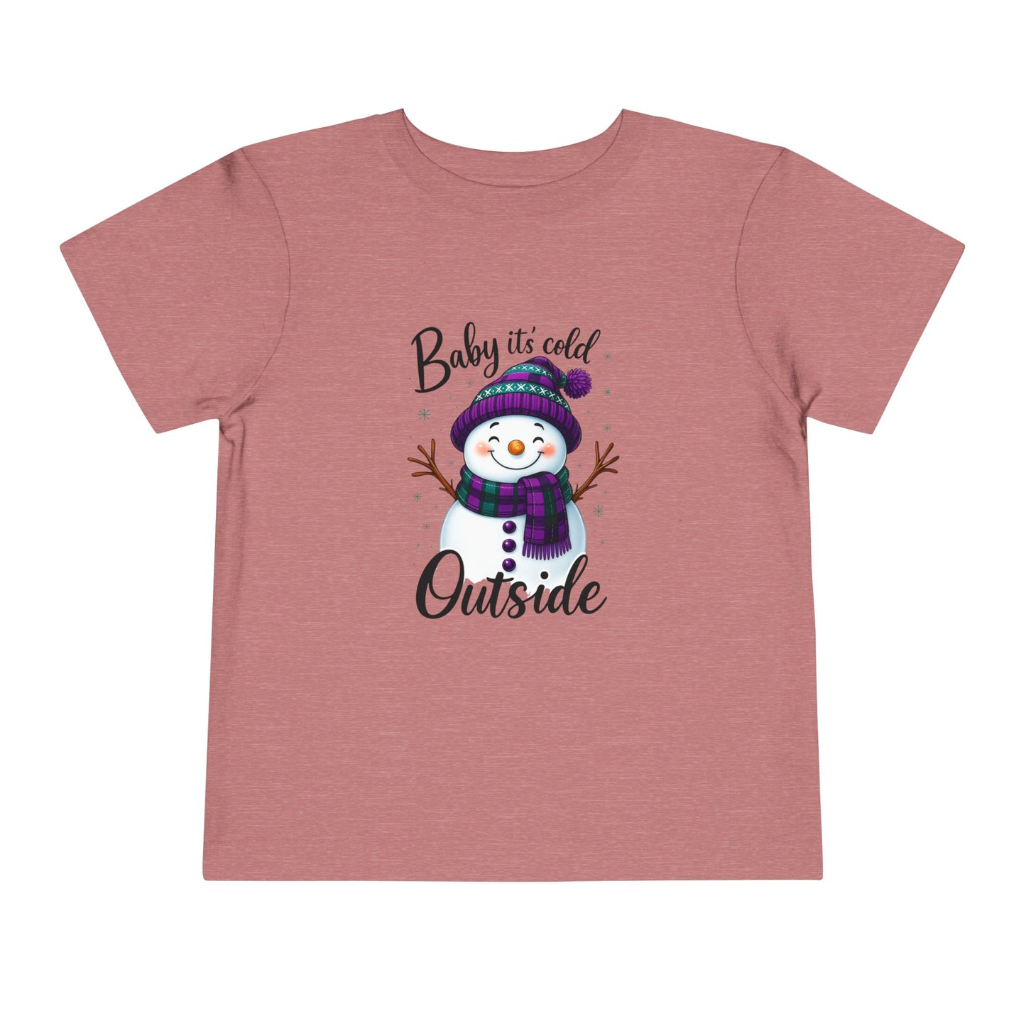 Baby It's Cold Outside Snowman Toddler Christmas Tee