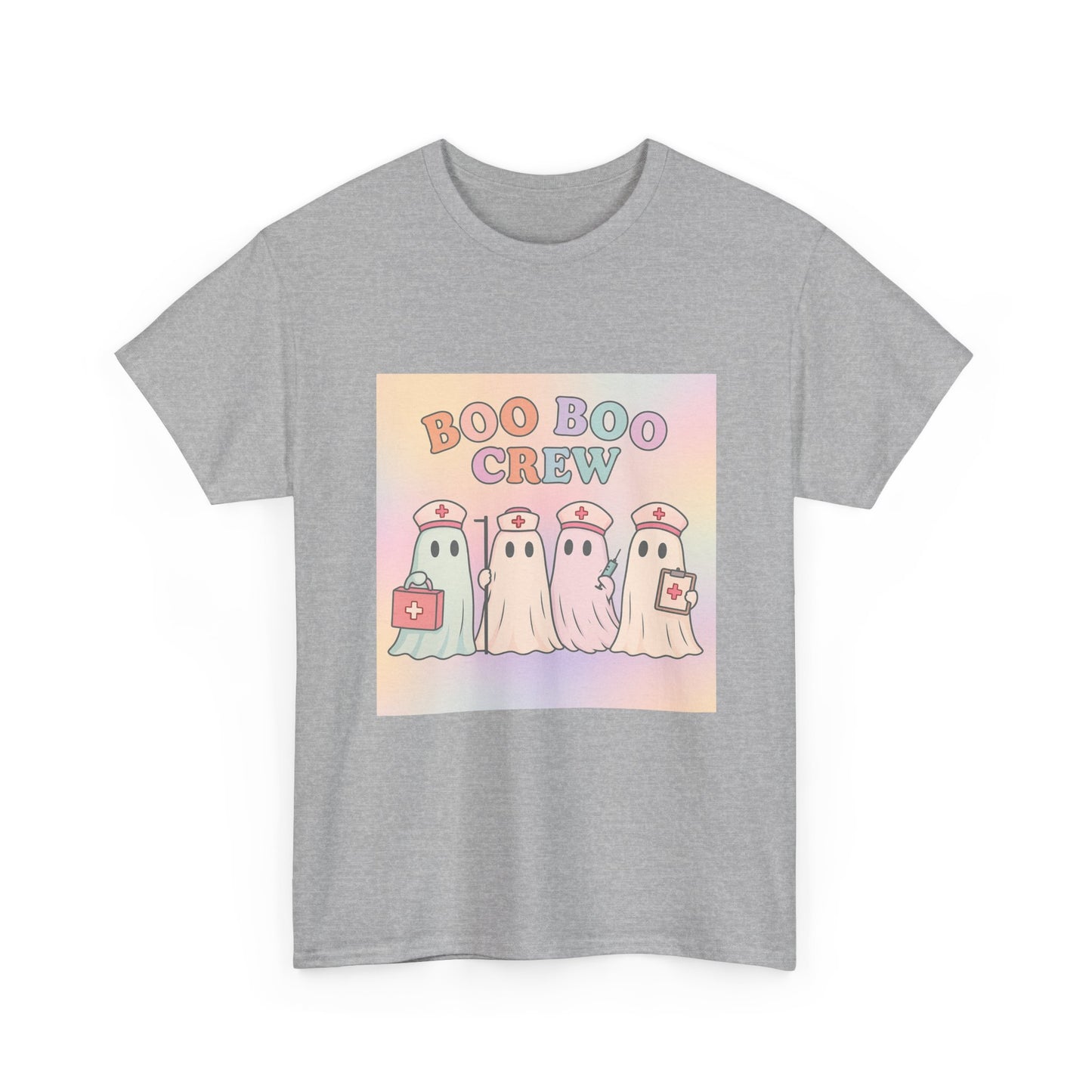 Boo Boo Crew Nurse Ghost T-Shirt – Cute Pastel Halloween Medical Tee