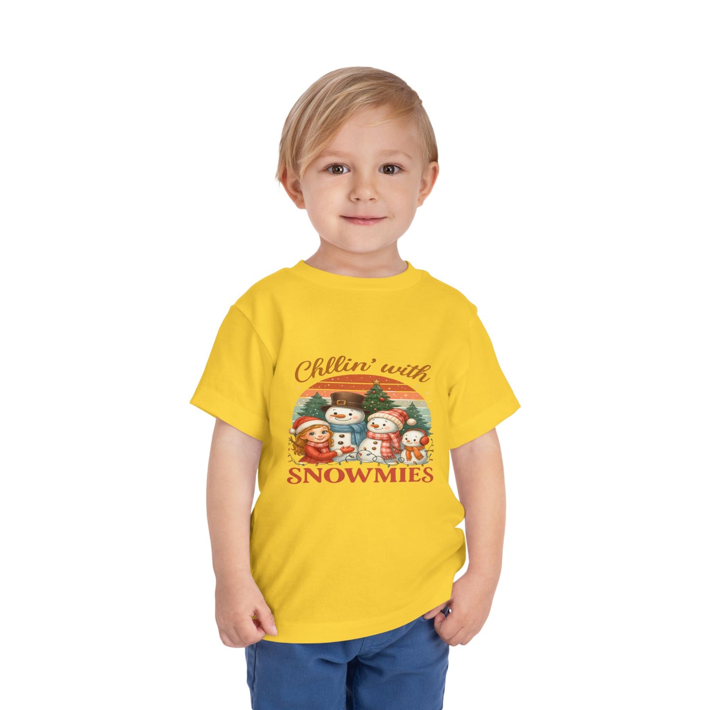 Chillin' With Snowmies Toddler Christmas Tee