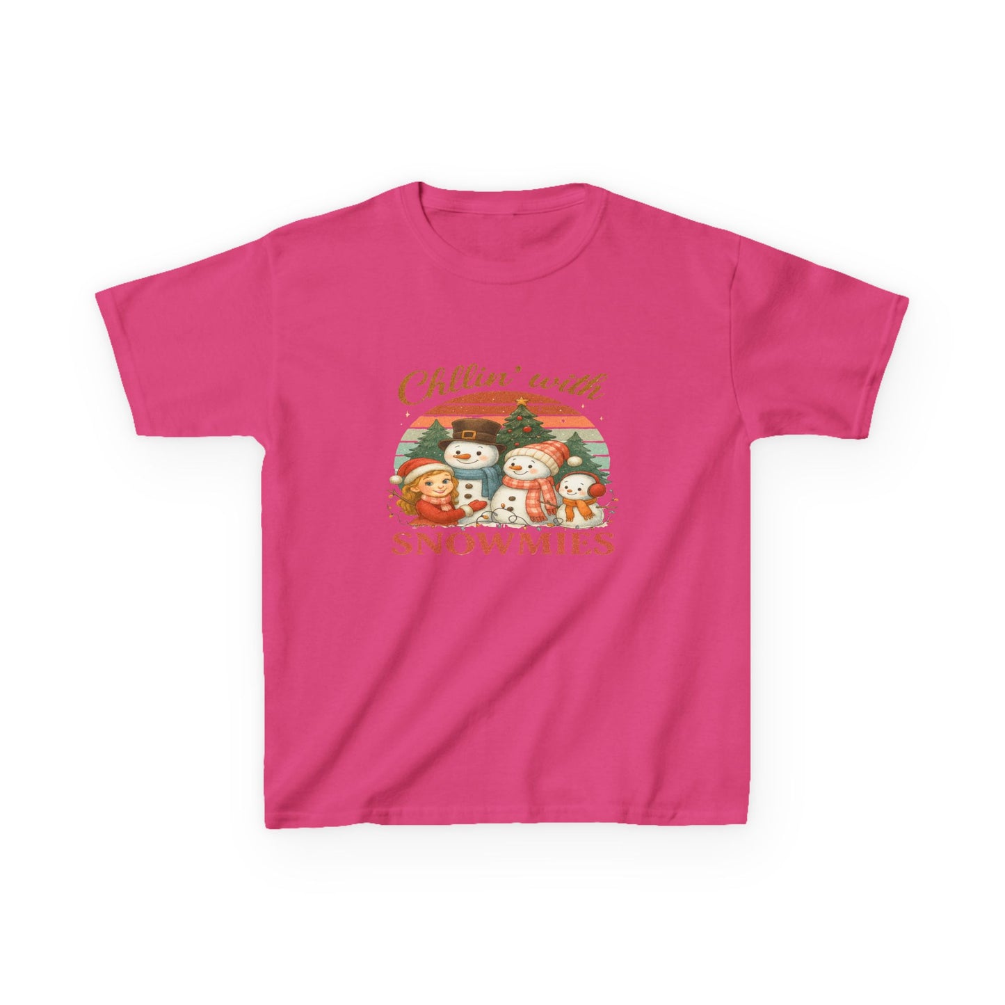 Chillin' with Snowmies Kids Christmas Tee