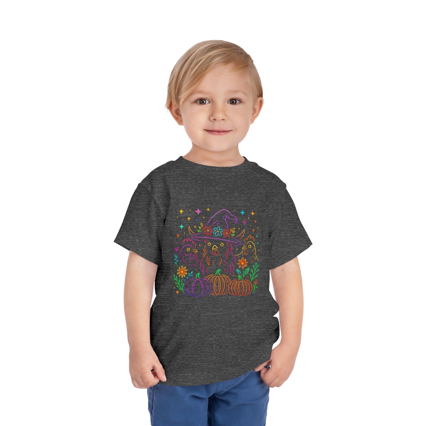 Witch Chicken Halloween Toddler Christmas Tee