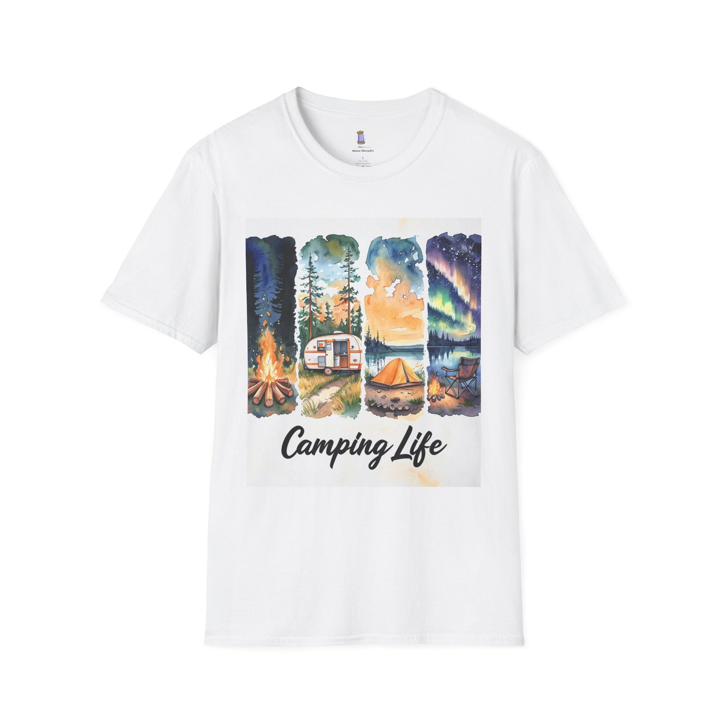 Camping Life Unisex Softstyle T-Shirt, Outdoor Apparel, Adventure Wear, Summer Camping Gear, Nature Lover Gift