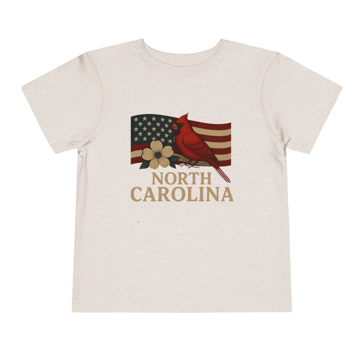 NC Cardinal & Dogwood Toddler Christmas Tee