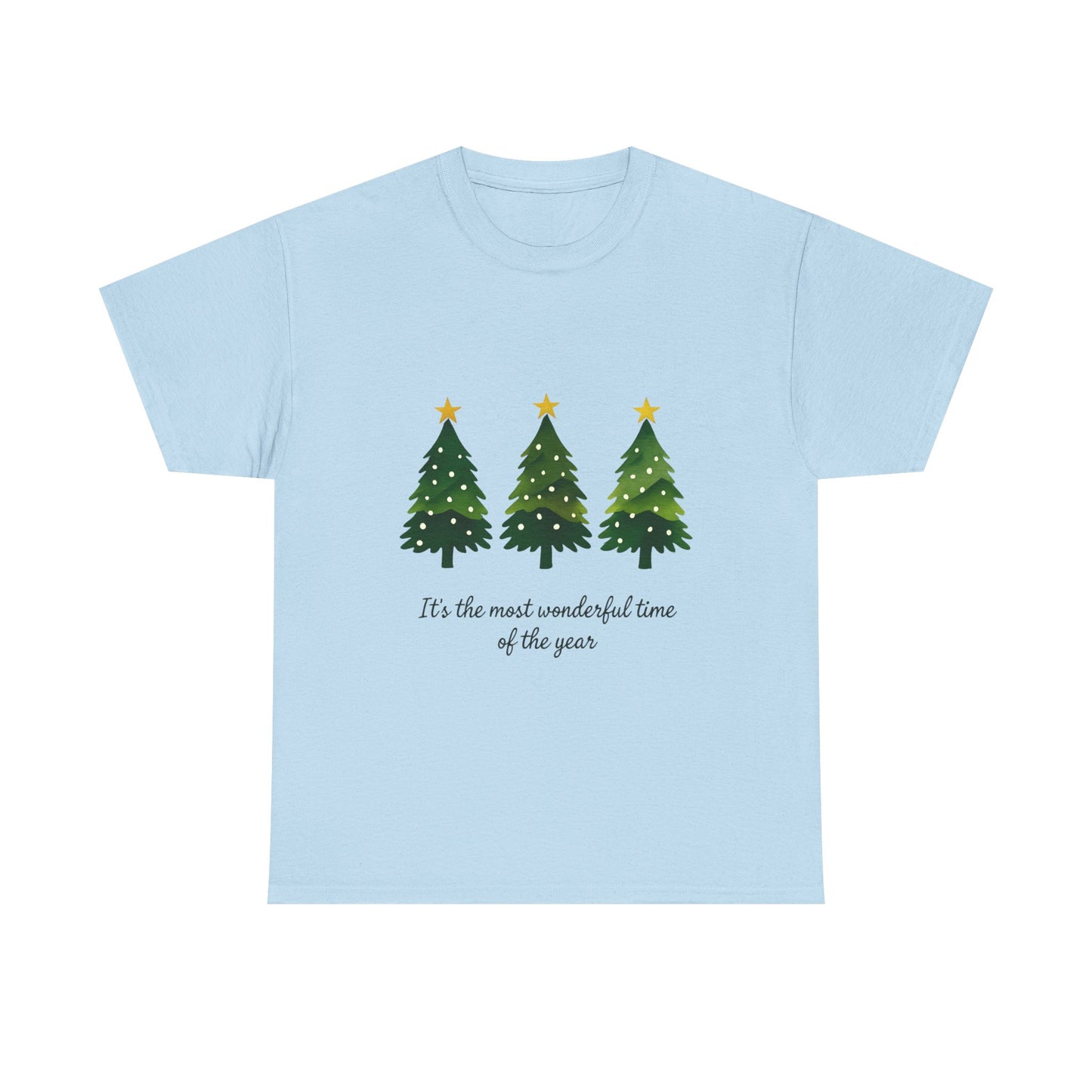 Christmas Tee - Festive Watercolor Trees Holiday Shirt