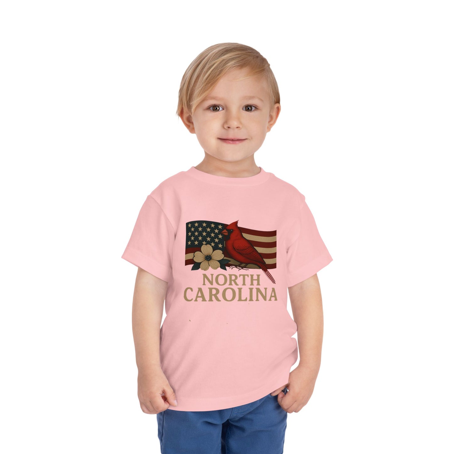 NC Cardinal & Dogwood Toddler Christmas Tee
