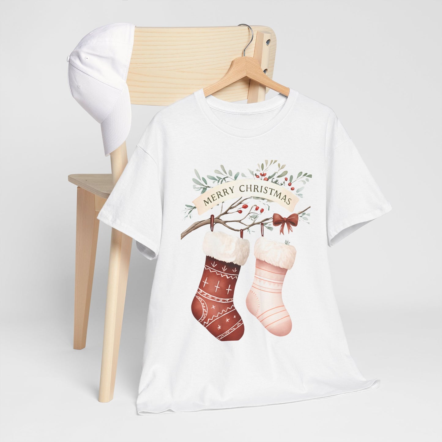 Watercolor Christmas Stocking Tee - Hope & Love