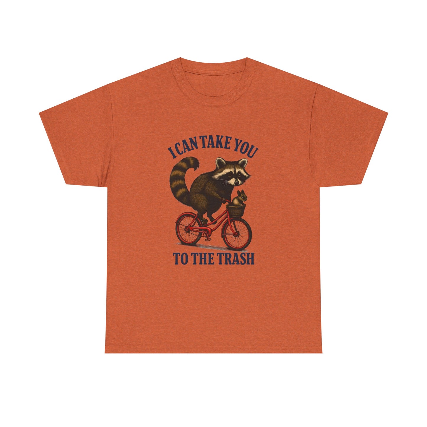 Cotton Tee Vintage Raccoon Bicycle Graphic Shirt