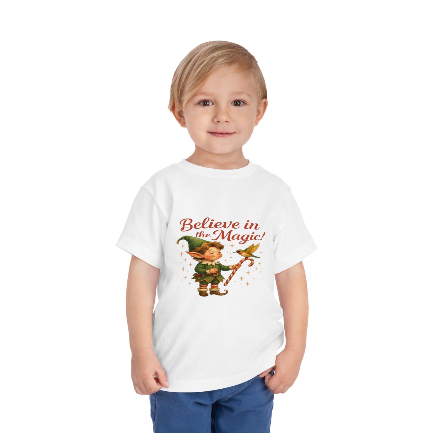 Elf & Hummingbird Christmas Tee - Believe in Magic!