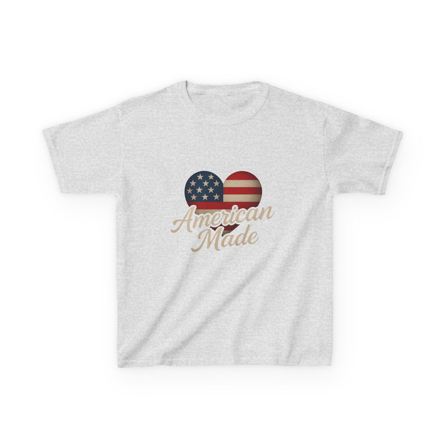 American Made Heart Dinosaur Christmas Kids Tee