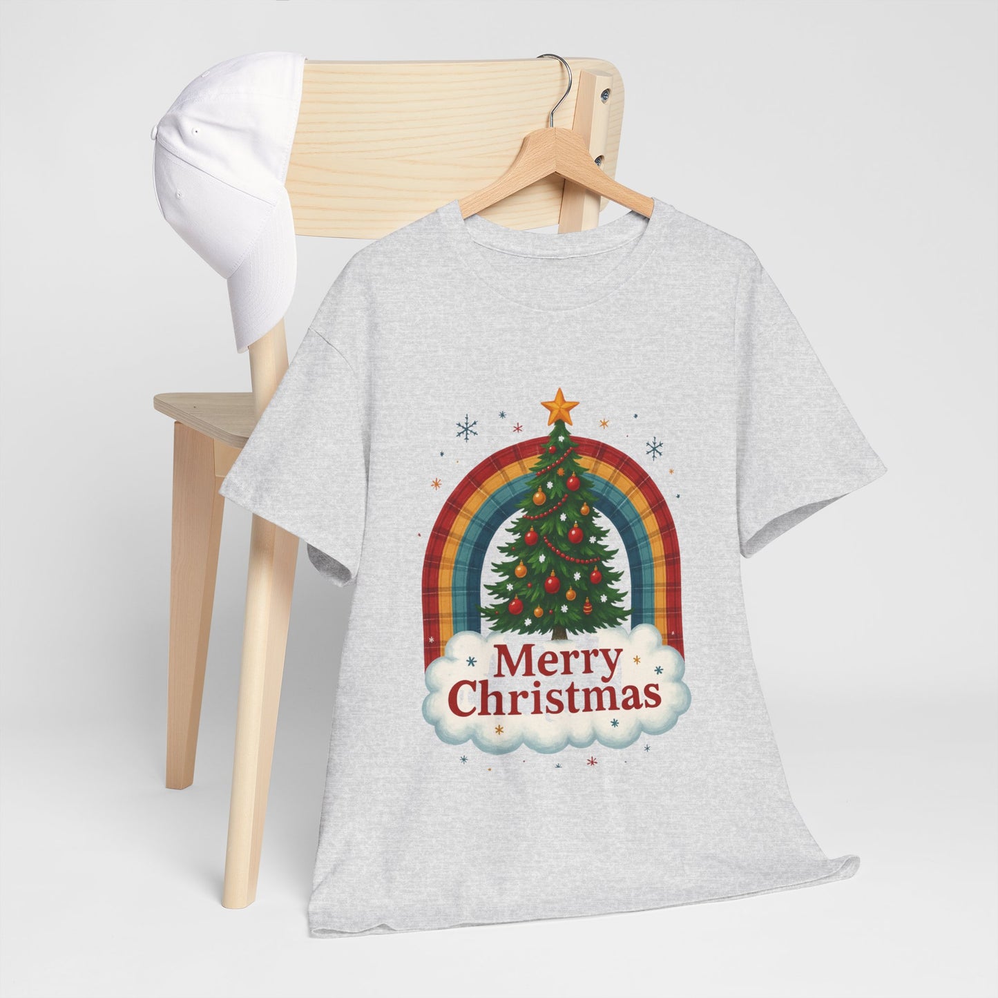 Christmas Rainbow Unisex Tee - Merry Christmas Tree