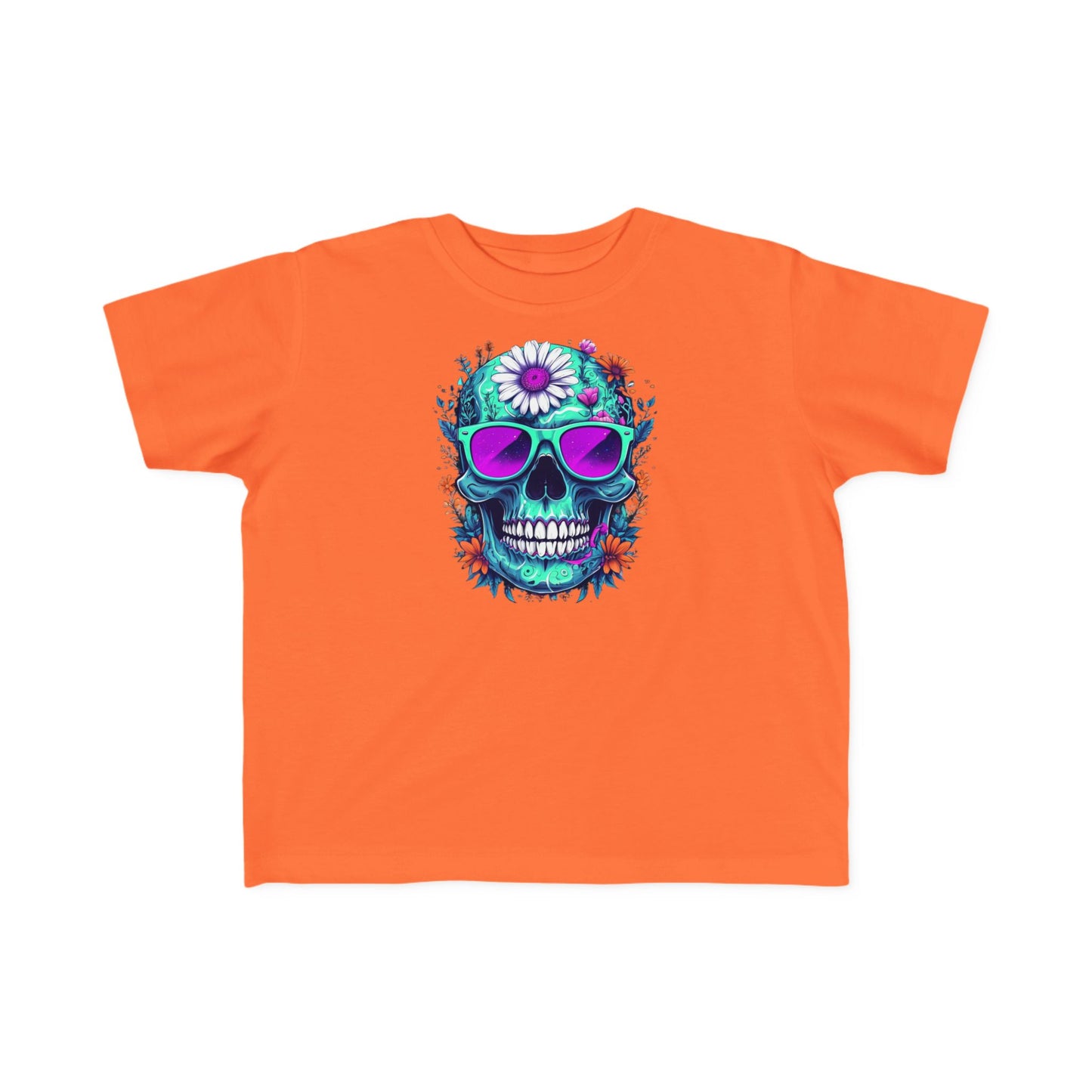 Colorful Skull Toddler Tee – Fun Kids T‑Shirt for Summer, Halloween & Vacation