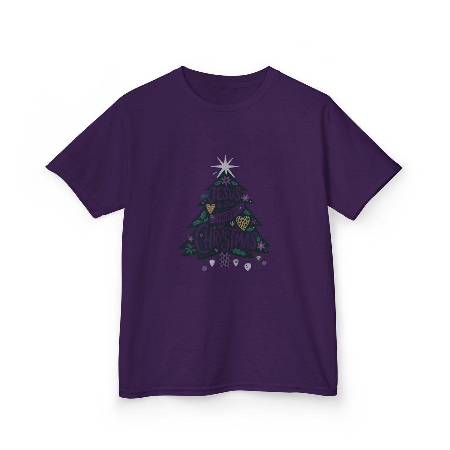 Jesus is the Heart of Christmas Tee - Dinosaur Kids Shirt
