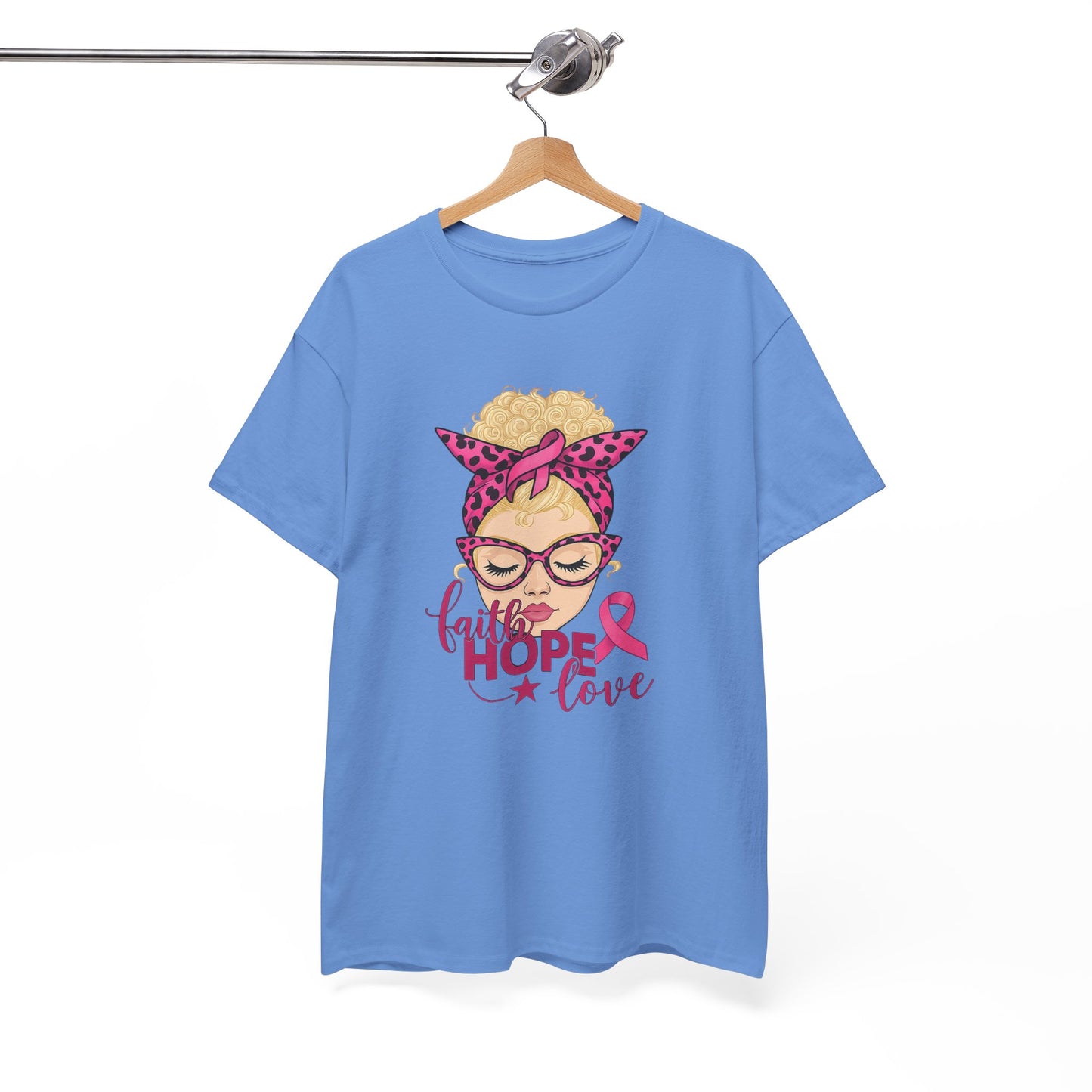 Hope Love Pink Ribbon Tee - Breast Cancer Awareness
