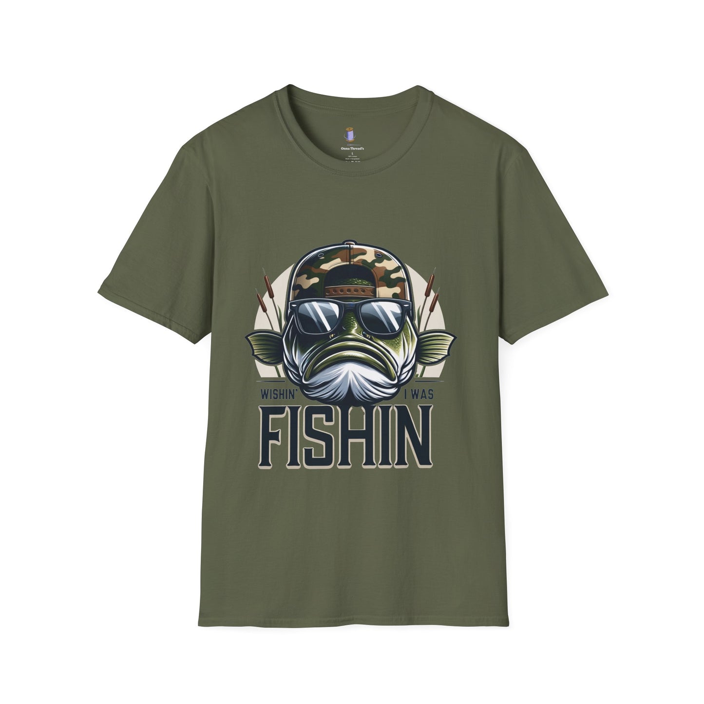 Fishing Enthusiast T-Shirt - Wishin' I Was Fishin' - Perfect for Anglers, Outdoors, Fishing Trips, Father's Day, Gift