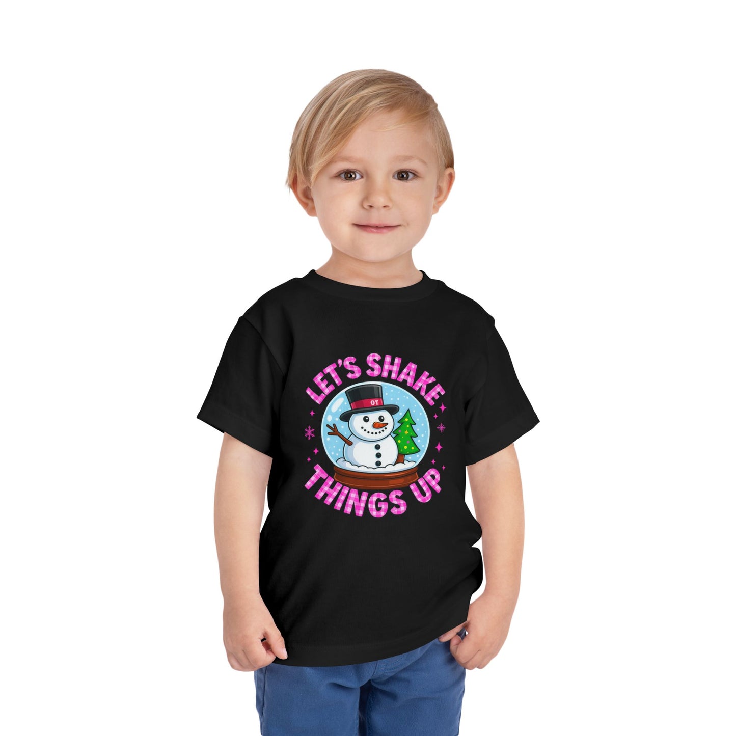 Let's Shake Things Up! Snow Globe Toddler Christmas Tee