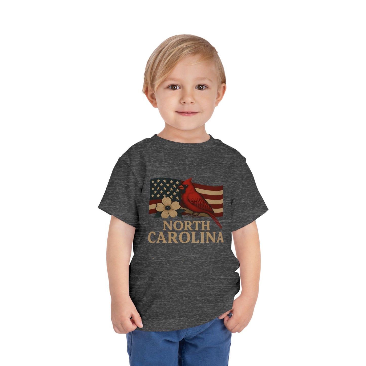 NC Cardinal & Dogwood Toddler Christmas Tee