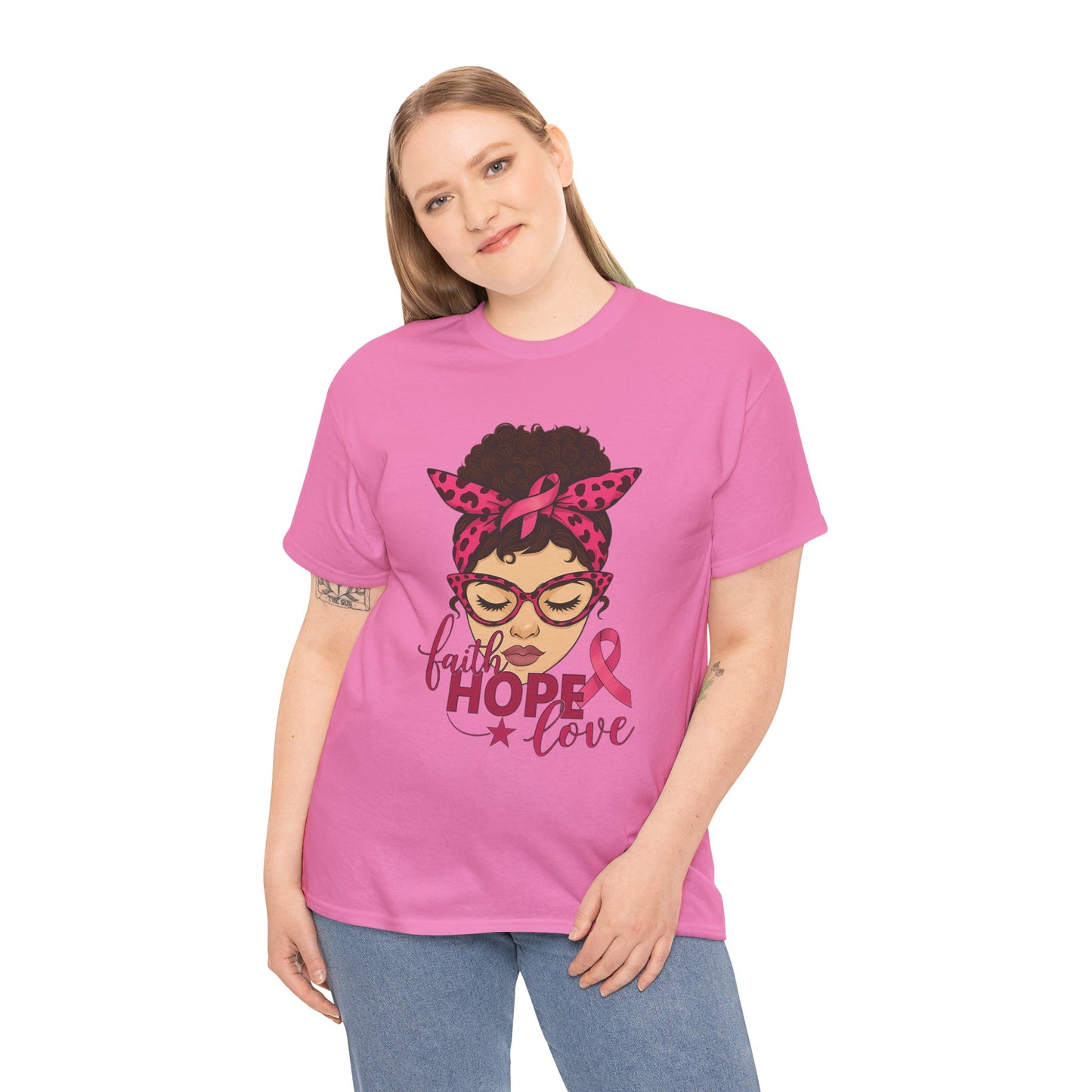 Hope, Faith, Love: Breast Cancer Awareness Tee