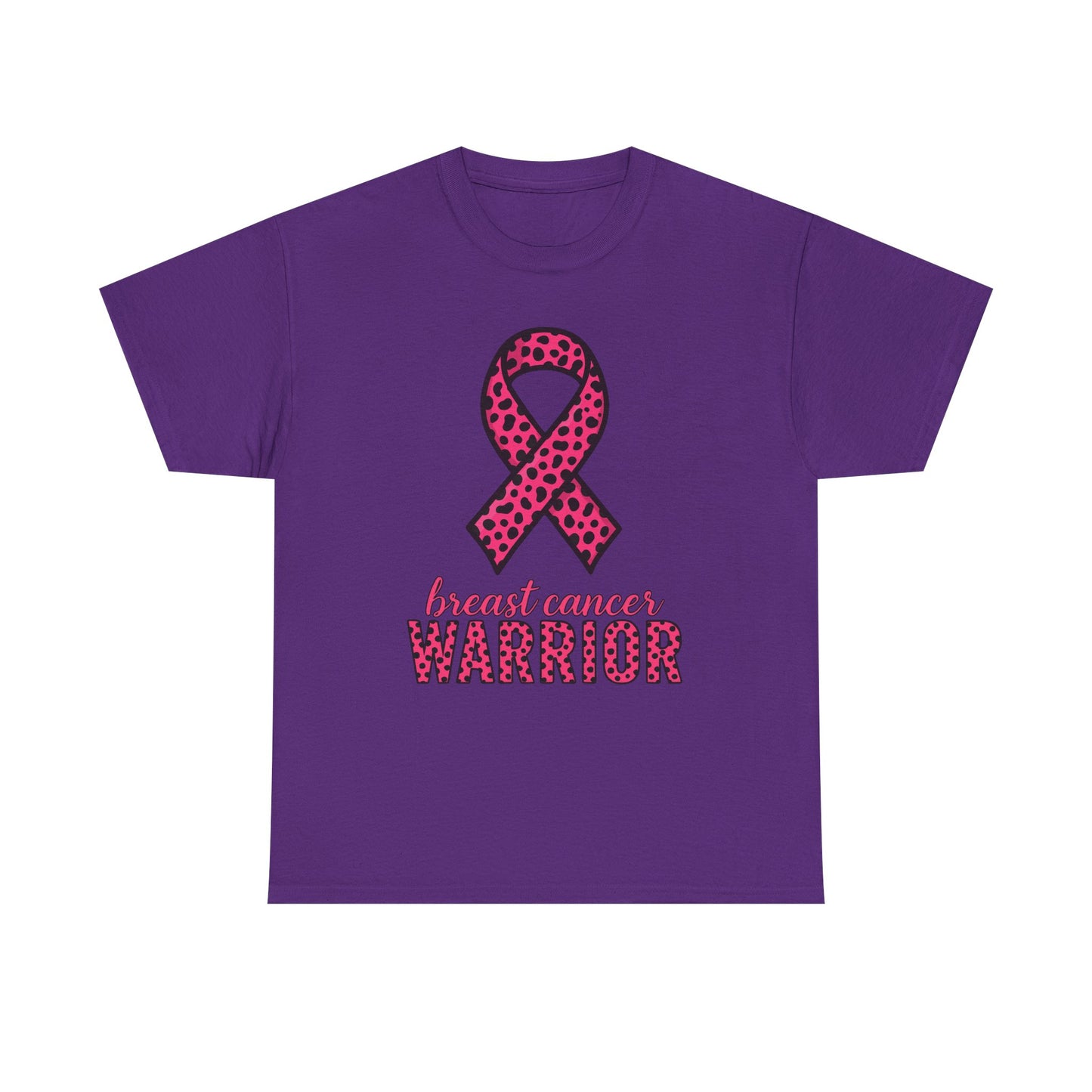 Pink Leopard Ribbon Breast Cancer Awareness Tee