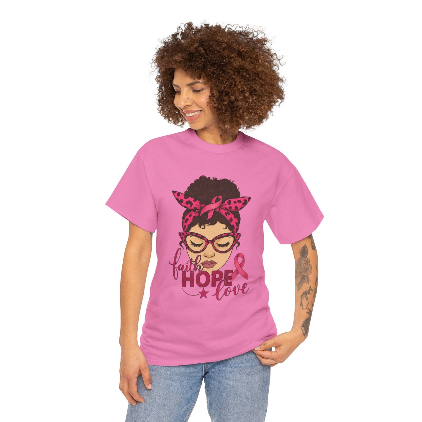 Hope, Faith, Love: Breast Cancer Awareness Tee