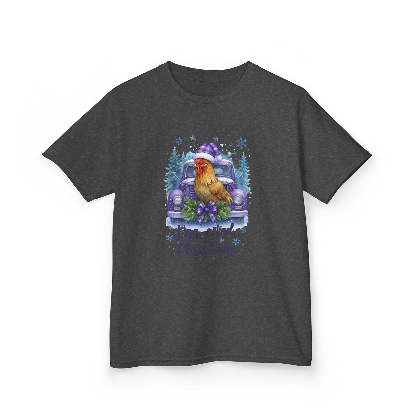 Egg-cited Christmas Rooster Kids Tee