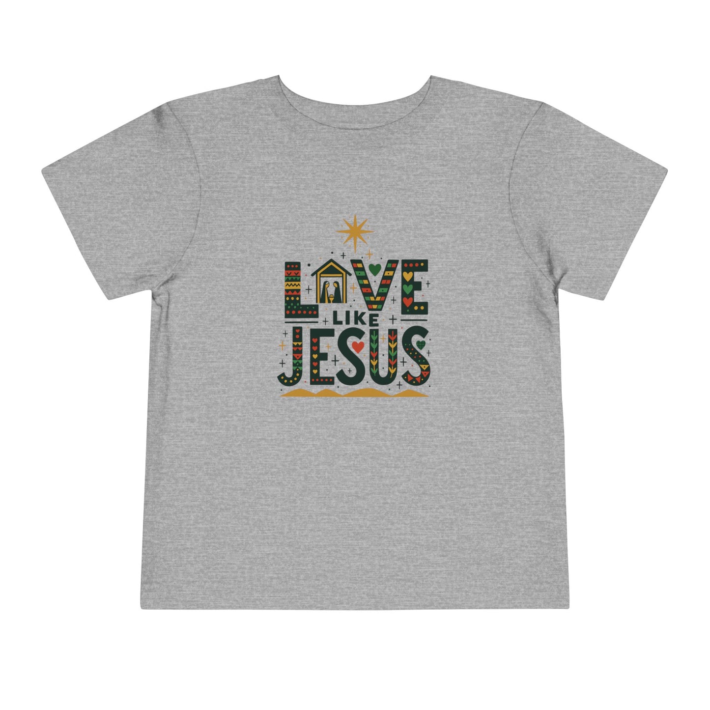 Toddler Christmas Tee - Love Like Jesus Nativity Scene Shirt